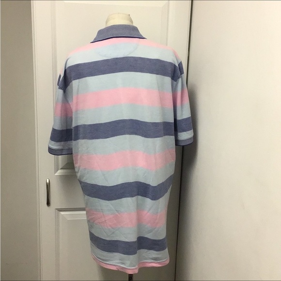 Saddlebred Traveler Classic Fit AdaptiveCool Mens Short Sleeve Stripe Polo - Picture 11 of 12